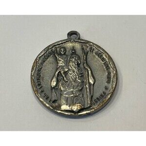 Vintage Catholic Religious Charm “ Saint Anthony Guard, Call Priest Accident “